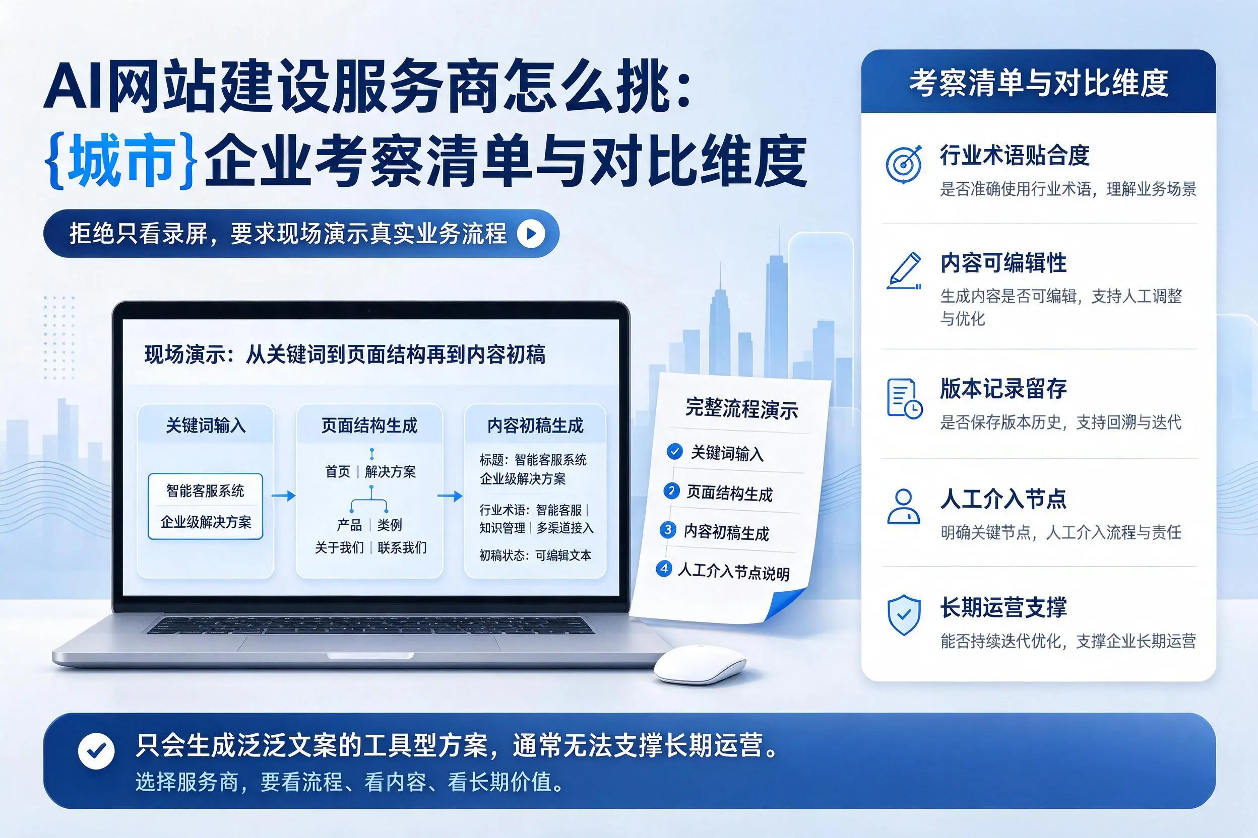 AI网站建设服务商怎么挑：常州企业考察清单与对比维度