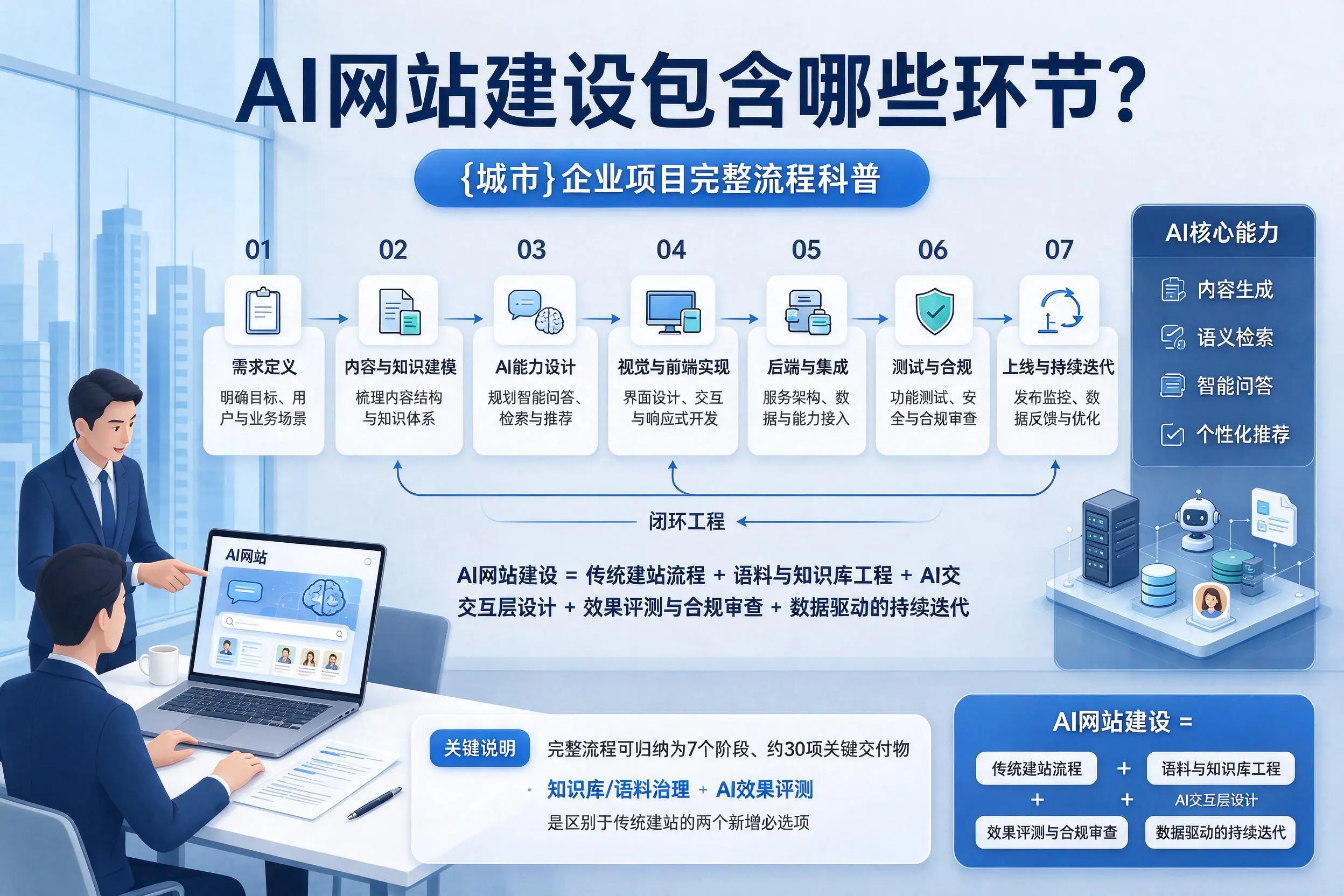 AI网站建设包含哪些环节？常州企业项目完整流程科普