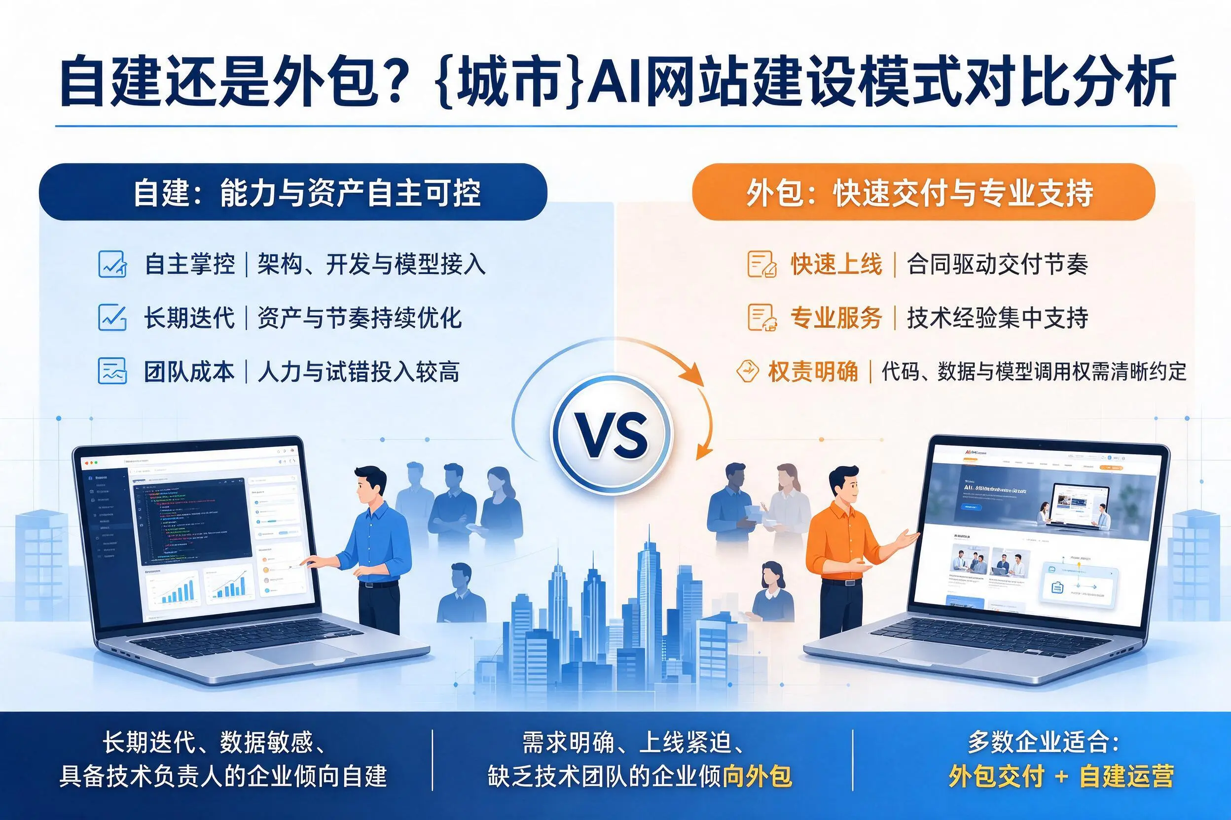 自建还是外包?常州AI网站建设模式对比分析