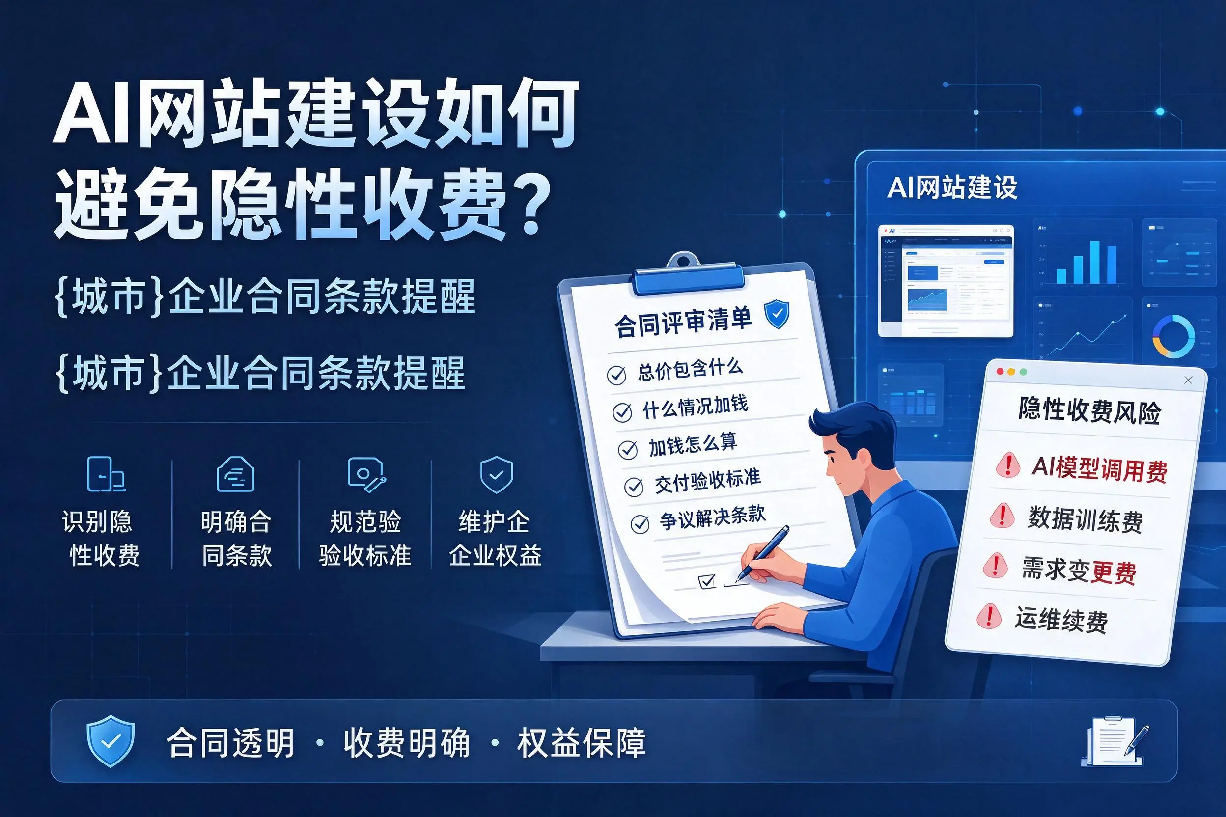 AI网站建设如何避免隐性收费?常州企业合同条款提醒
