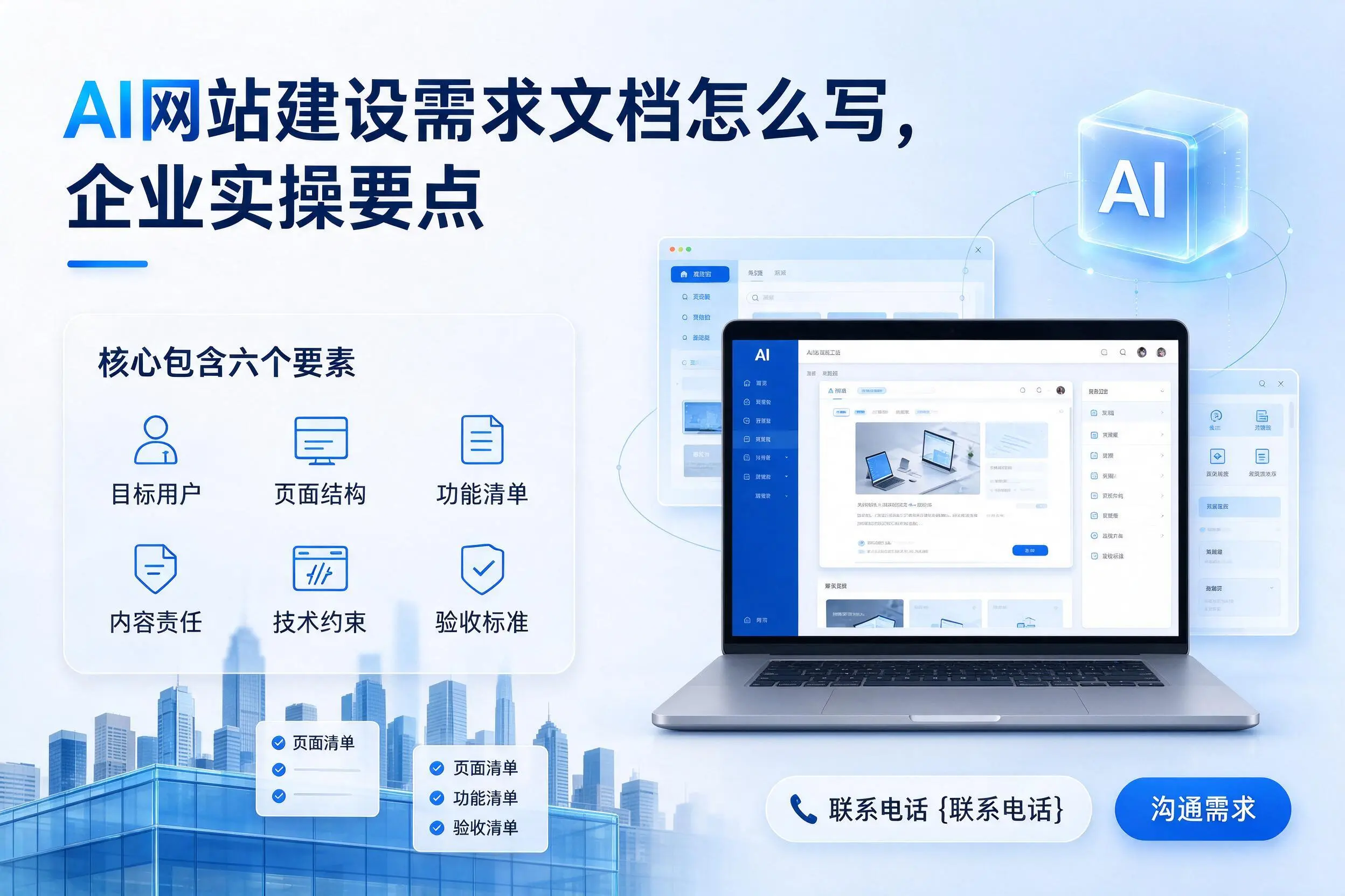 AI网站建设需求文档怎么写,常州企业实操要点