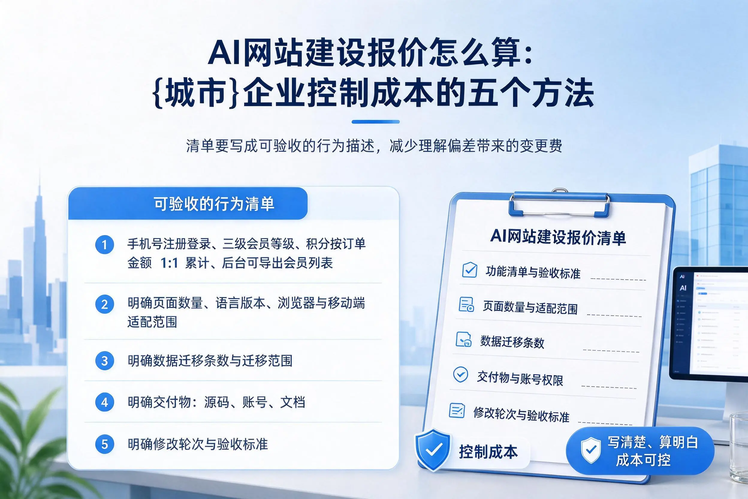 AI网站建设报价怎么算：常州企业控制成本的五个方法
